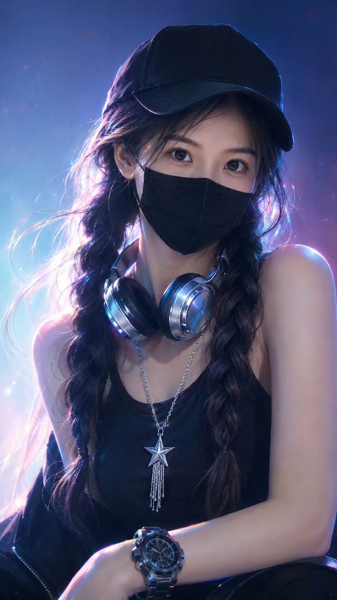Neon Cyber Streetwear Portrait