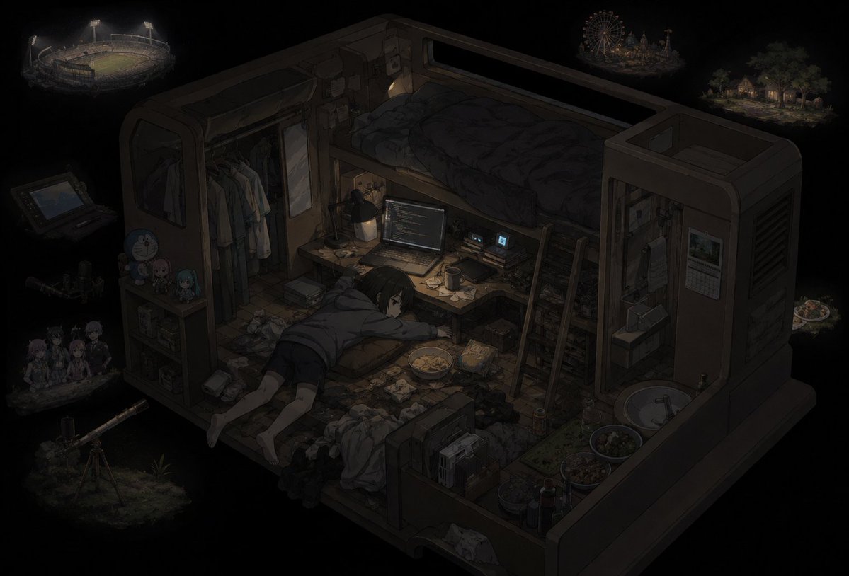 Burnout Capsule Apartment Diorama