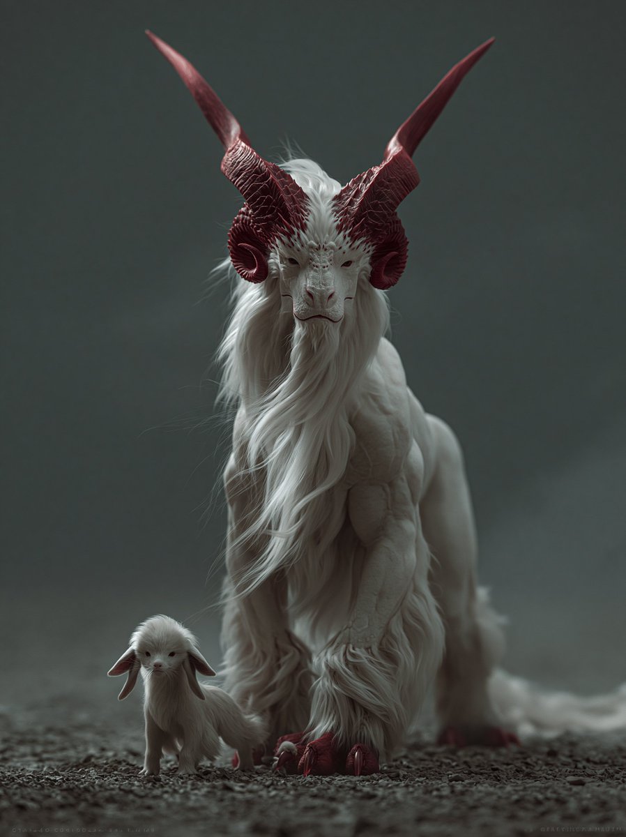 White Horned Fantasy Guardian