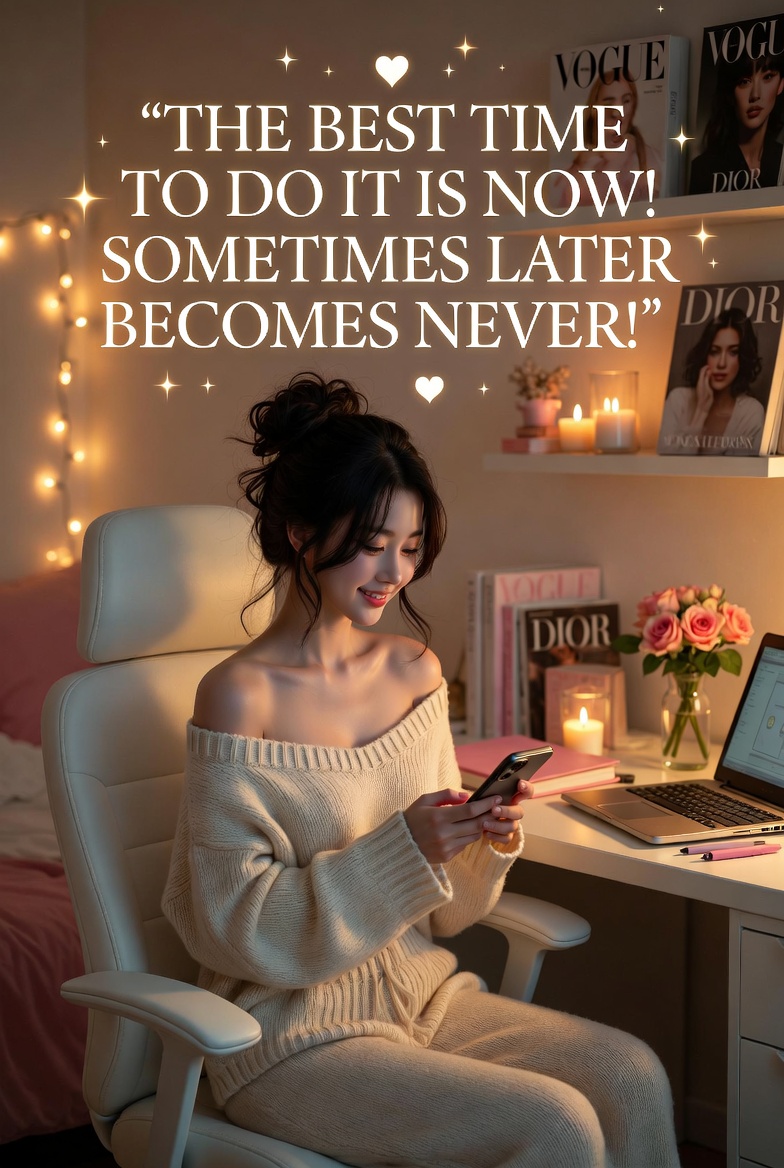 Feminine Home Office Lifestyle Portrait
