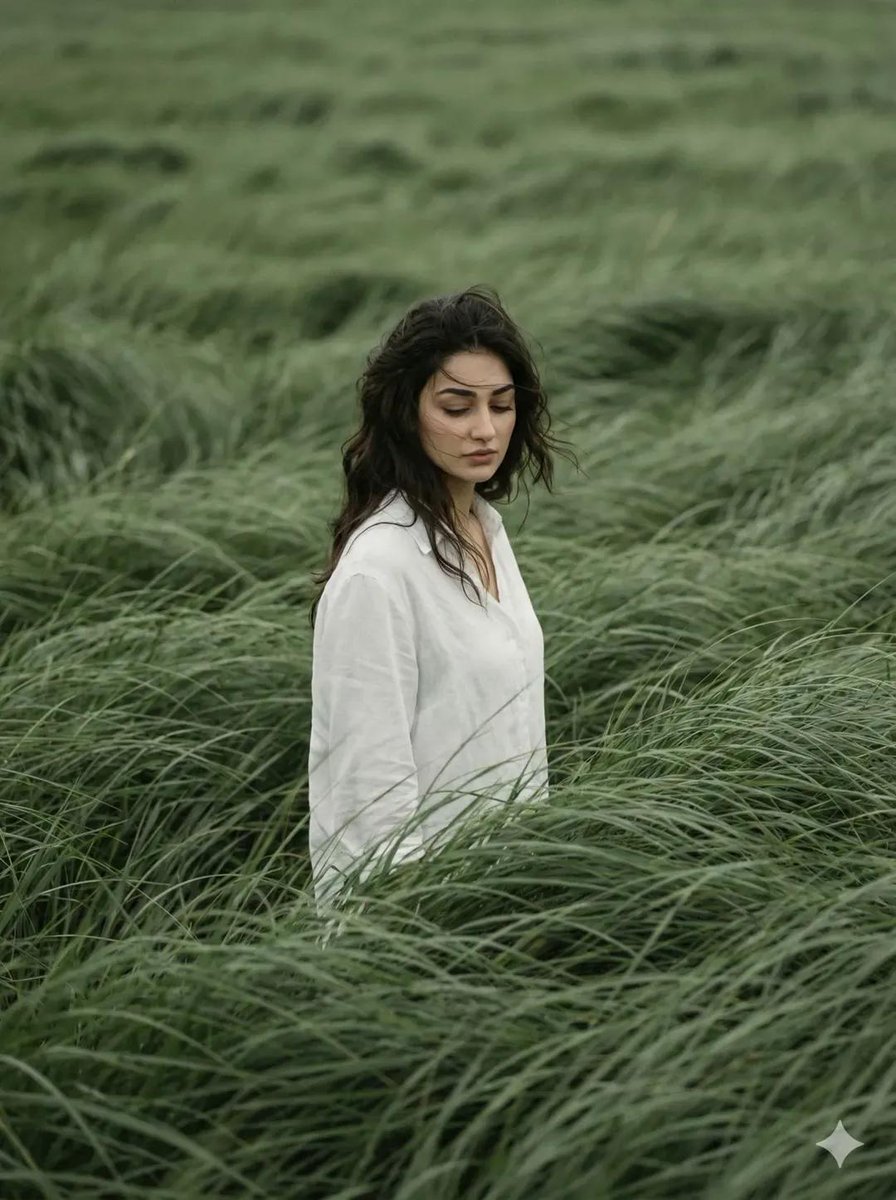 Cinematic Meadow Editorial Portrait