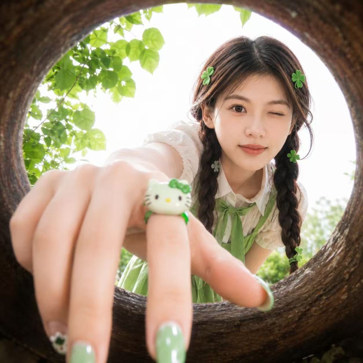 Soft Spring Cherry Blossom POV Portrait