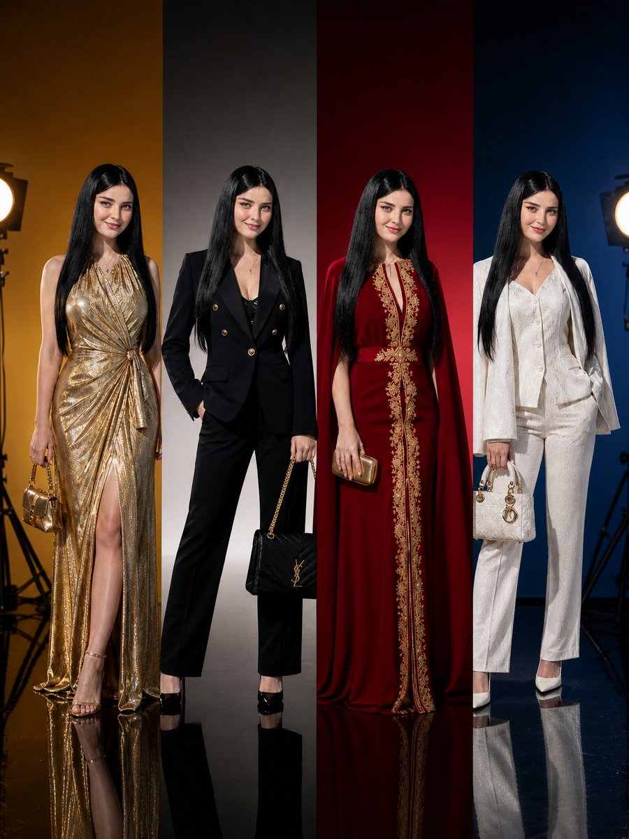 4-Panel Luxury Fashion Poster