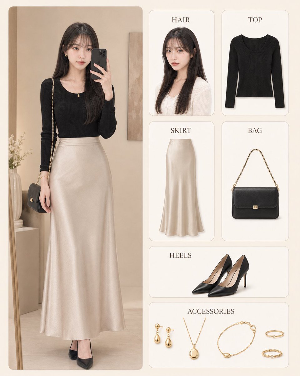 Korean Style Fashion Outfit Infographic