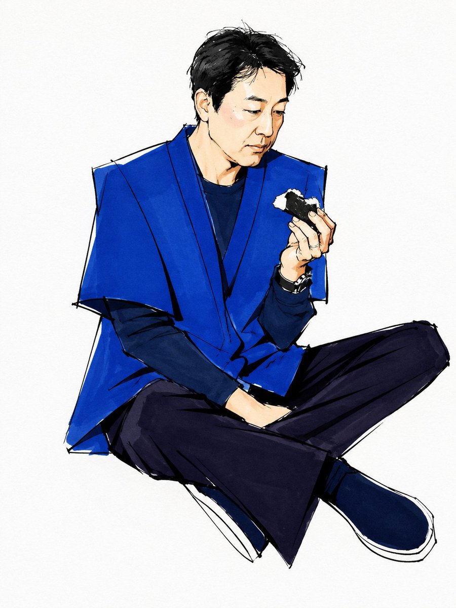 Blurred Face Fashion Sketch