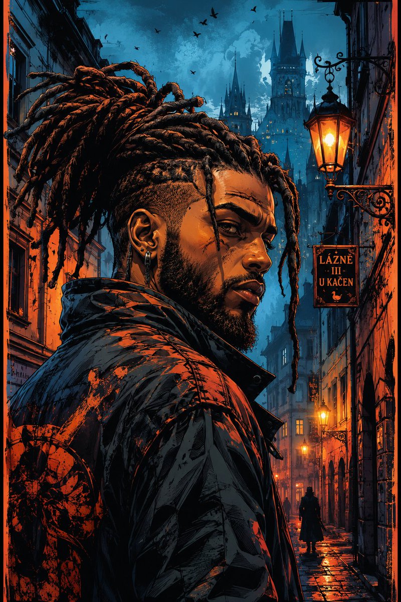 Cyber-Noir Comic Portrait