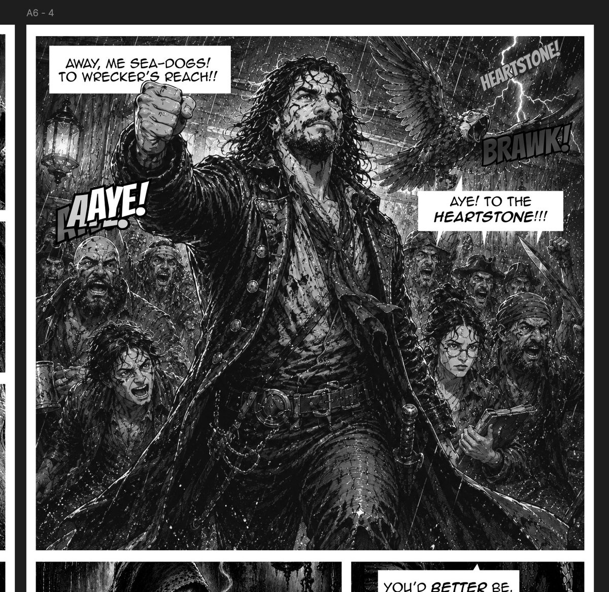 Stormy Pirate Comic Storyboard