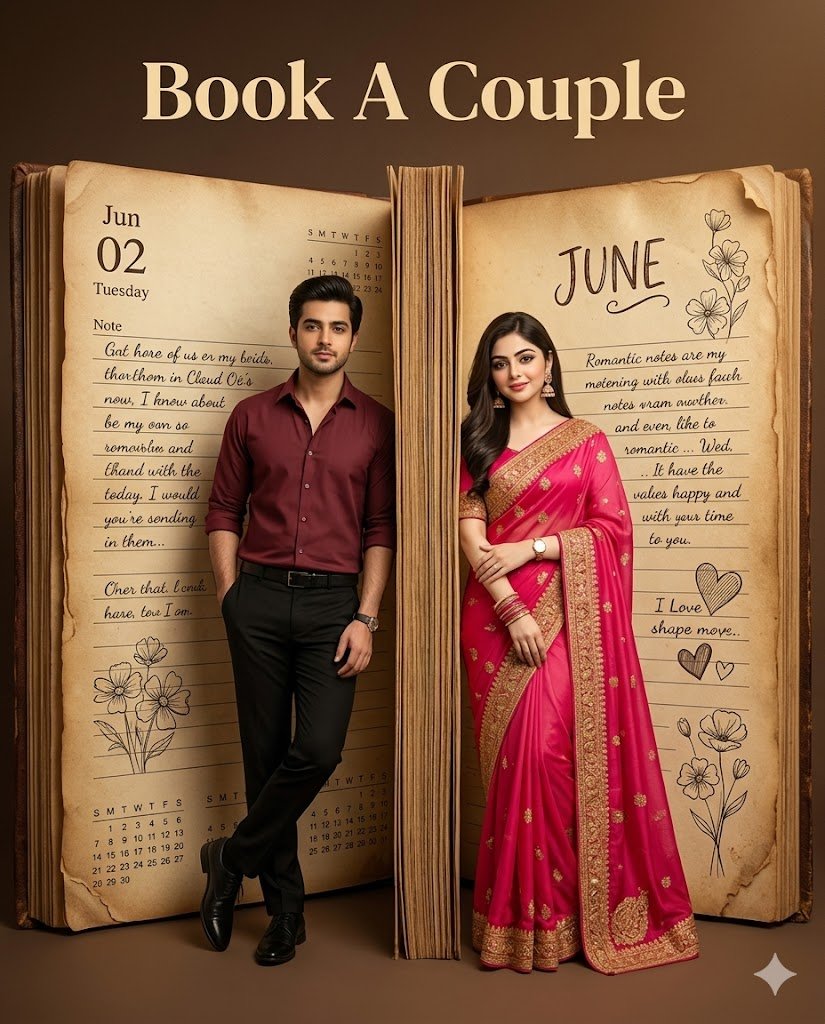 Vintage Diary Couple Concept Poster