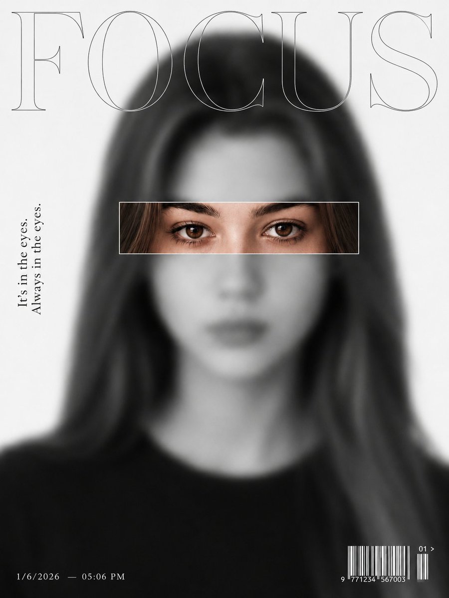 Ultra-Minimalist Magazine Cover Portrait