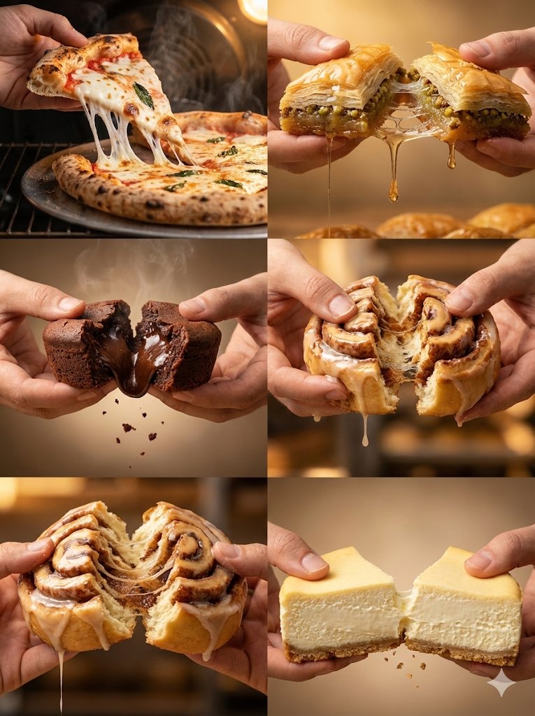 Cinematic Food Action Collage