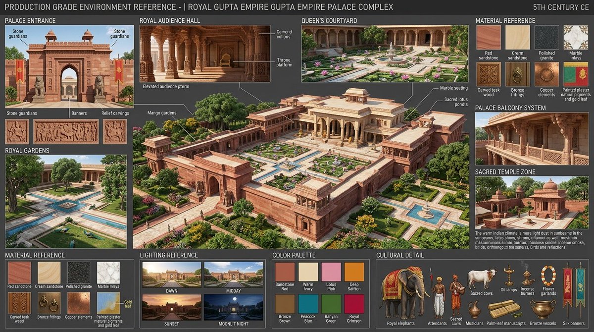 Gupta Palace Environment Reference Sheet