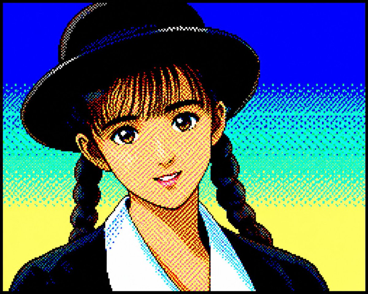 Retro PC-88 8-Bit Anime Portrait