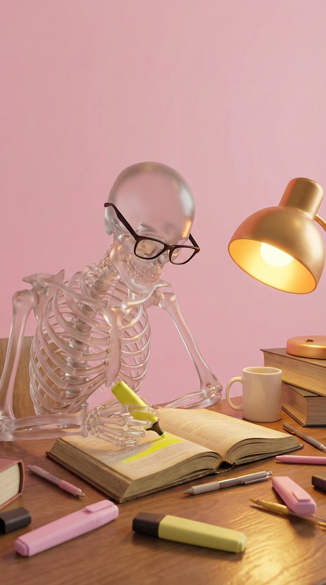 Glass Skeleton Study Aesthetic