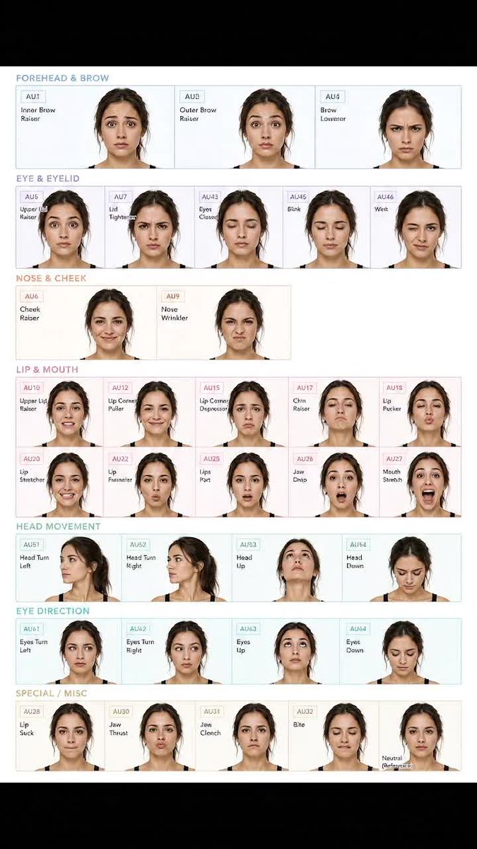 Facial Expression Anatomy Sheet
