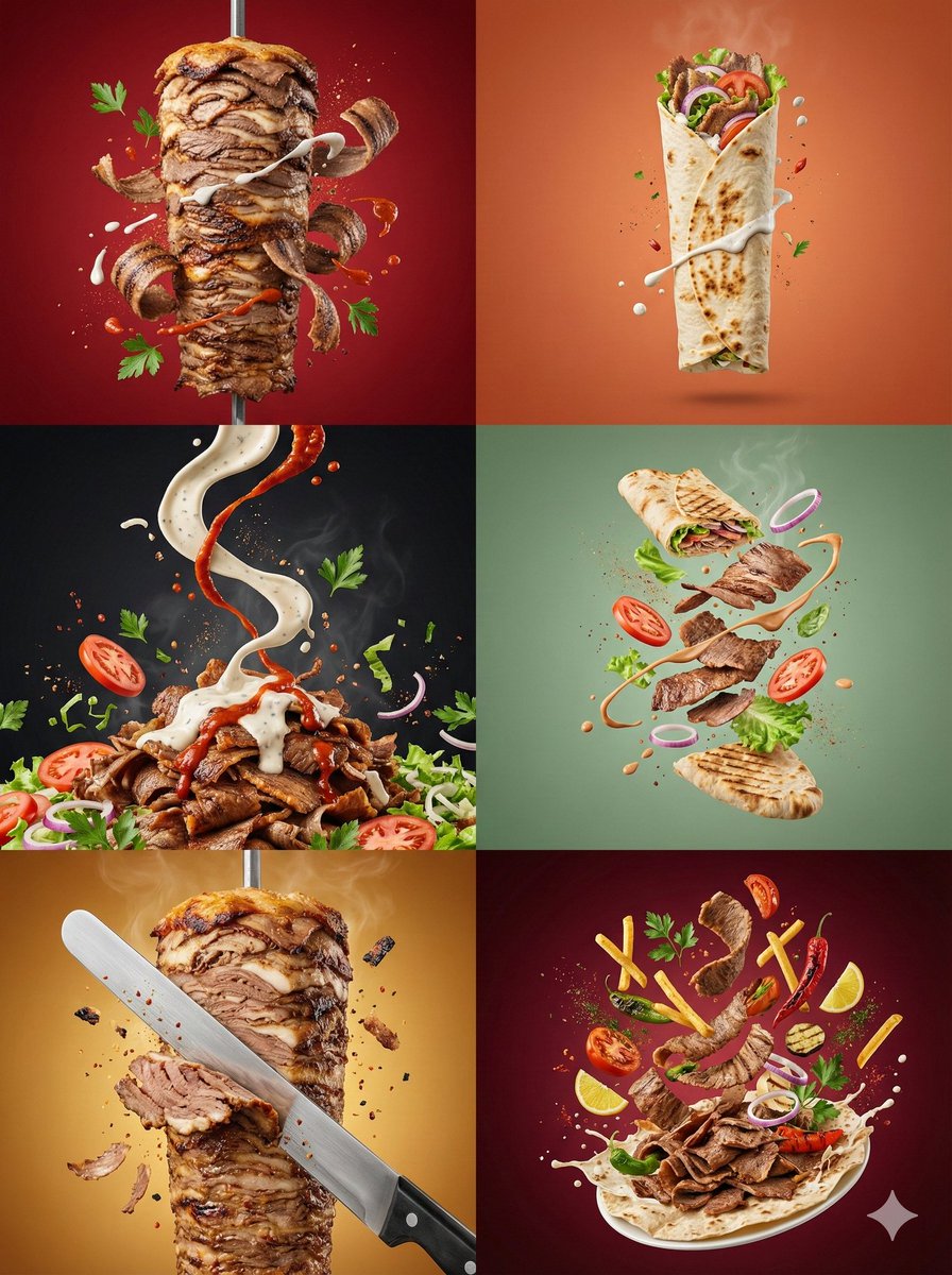 Artistic Döner Kebab Food Photography