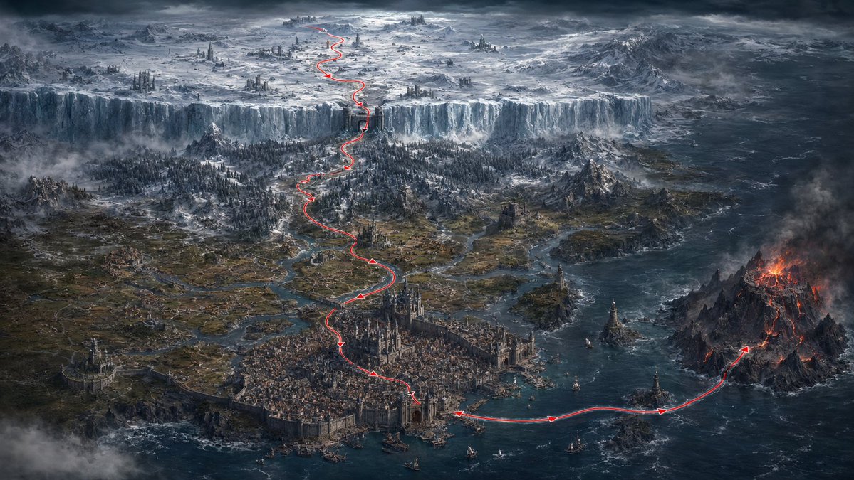 Dark Fantasy Route Map