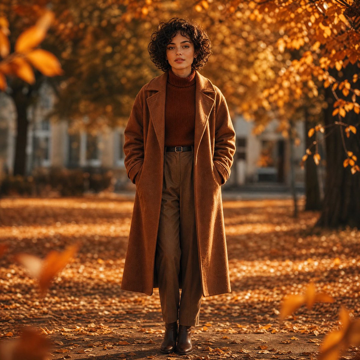 Cinematic Autumn Fashion Portrait