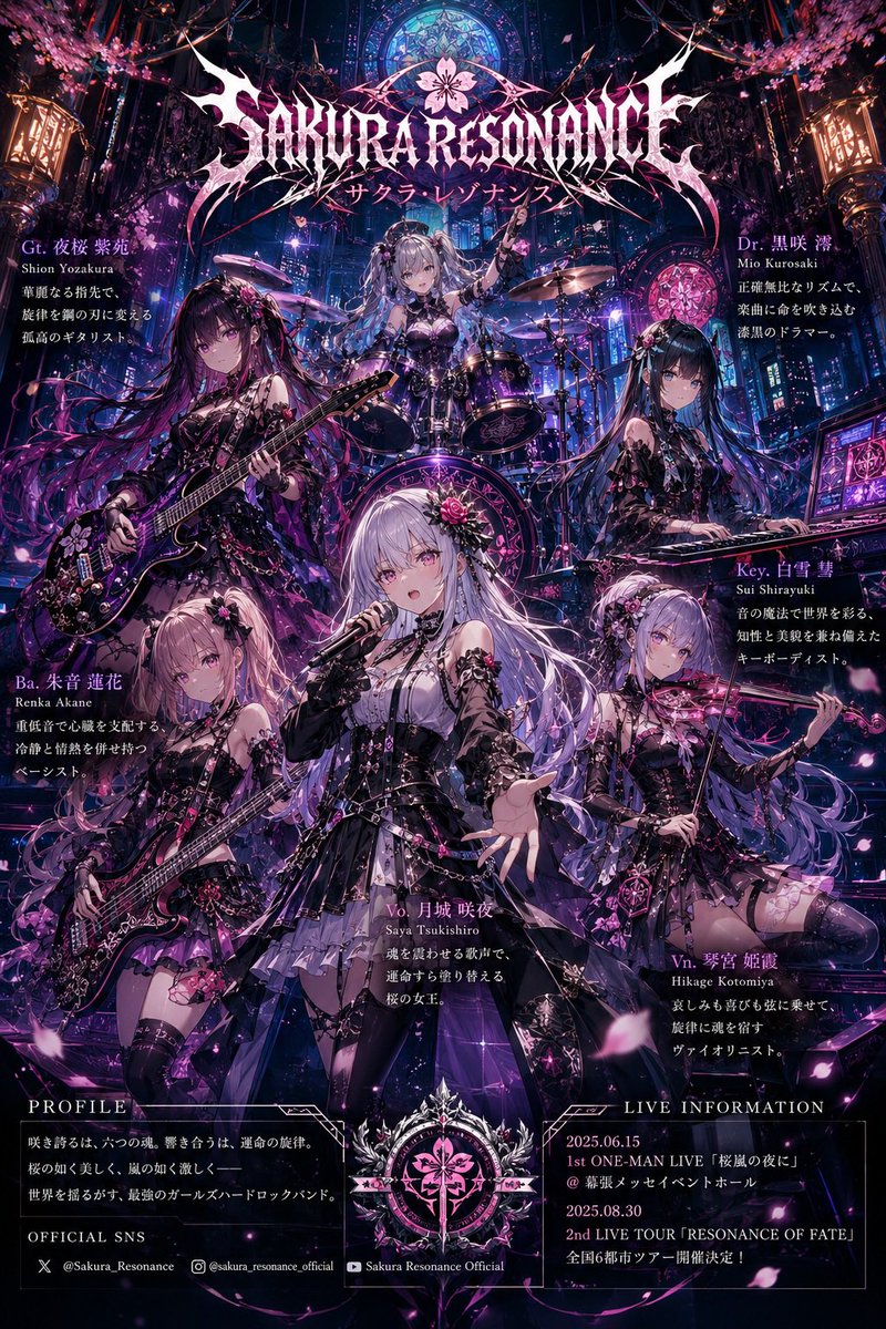 Anime Hard Rock Band Poster