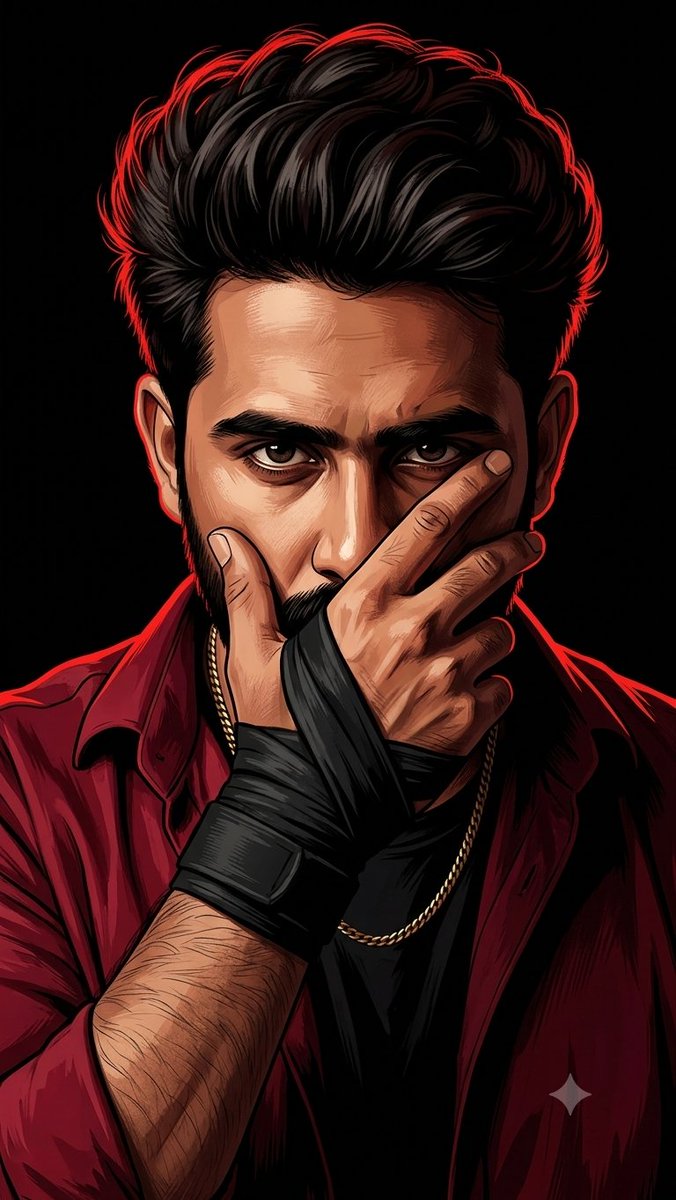 Mysterious Red Rim Lighting Portrait
