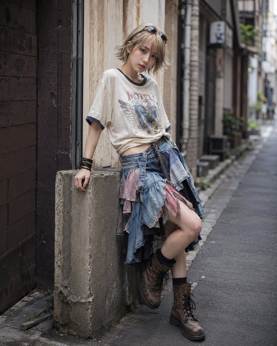 Japanese Street Fashion Vertical Portrait