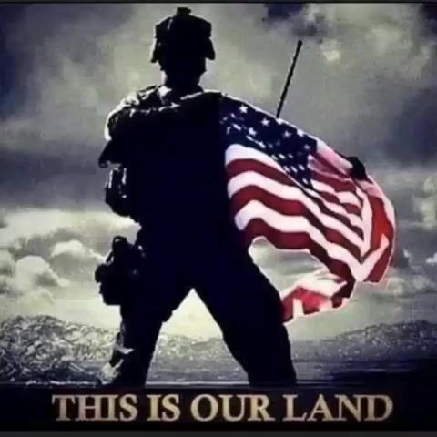 Soldier Raising the American Flag