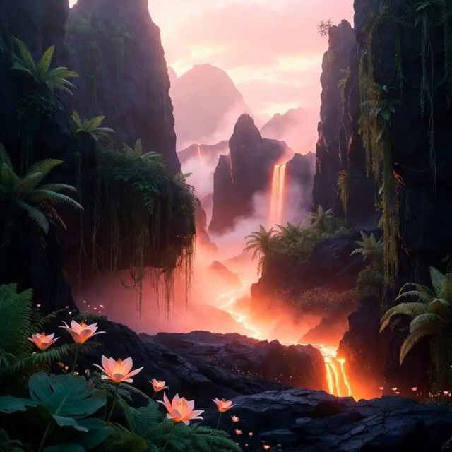 Volcanic Paradise Video Prompt for Grok Imagine