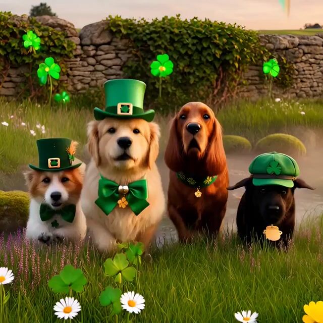 St. Patrick's Day Dog Video Prompt