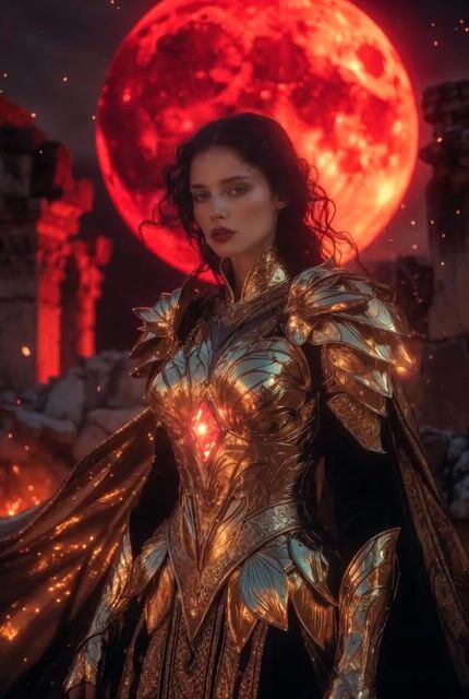 Grok Imagine Prompt: Ultra Luxurious Romantic Warrior Queen