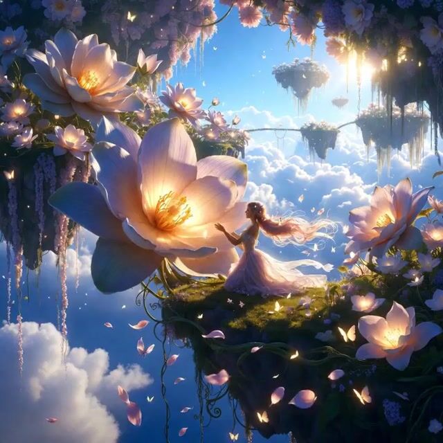 Floating Sky Garden Video Prompt