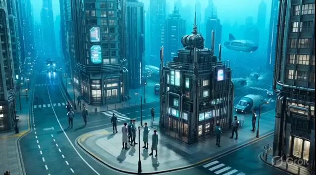 Underwater City Isometric Video Prompt
