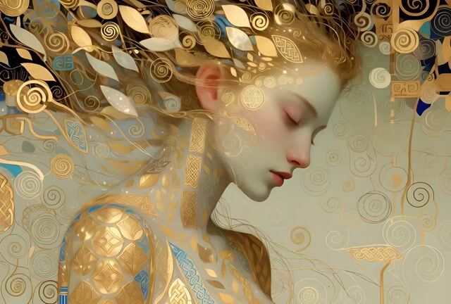 Klimt-Inspired Ethereal Portrait Video Prompt