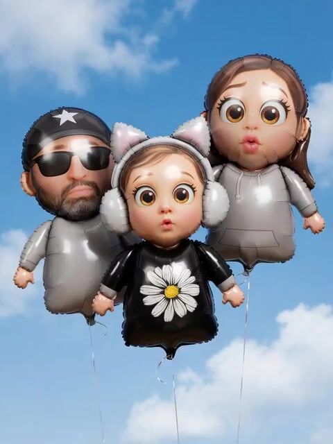 Family Balloon Flight with Static Elements
