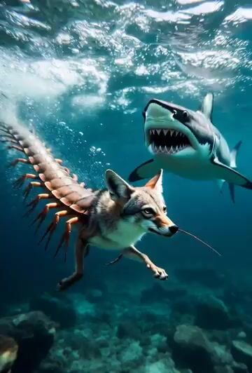 Grok Imagine Surreal Creature Chase Video Prompt
