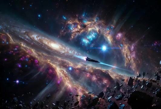 Vast Interstellar Action Nebula Video Prompt