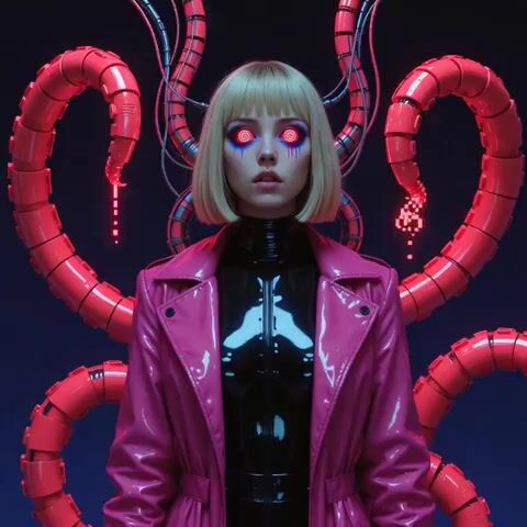 Cyberpunk anime simulation prompt for Grok Imagine