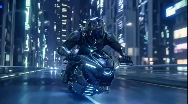 Futuristic Hoverbike Rider Video Prompt