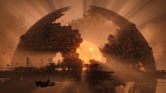Grok Imagine Prompt: Mysterious Cosmic Dyson Sphere