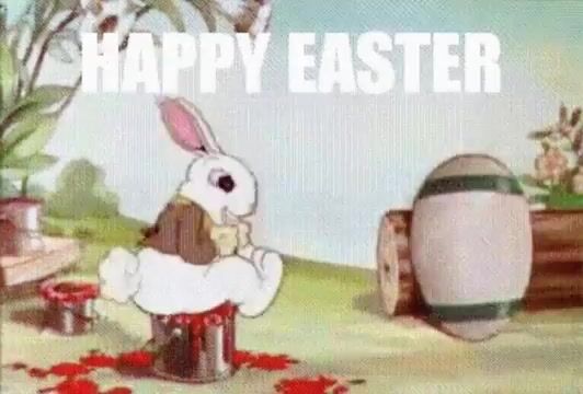 Bunny hopping and stamping hearts