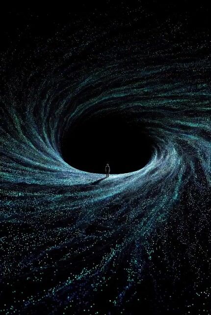 Concentric Rings Flowing Around a Black Void