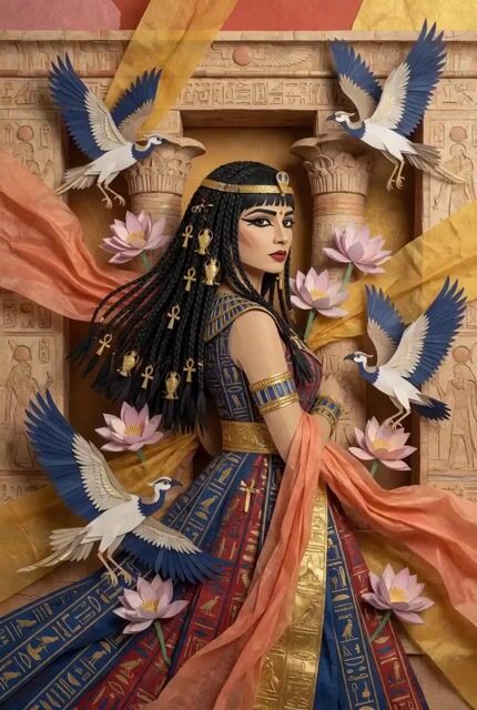 Egyptian Paper Art Queen