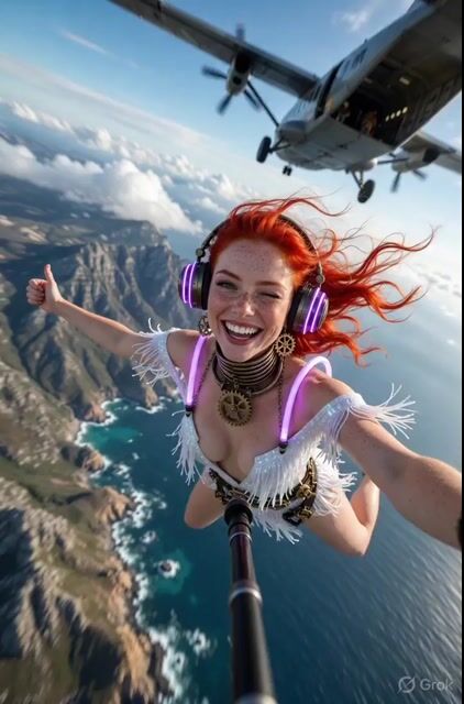 Coastal Landscape Skydiver Video