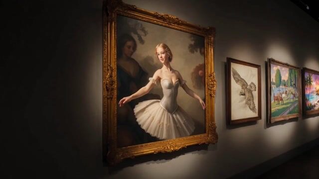 Museum Gallery Tracking Shot