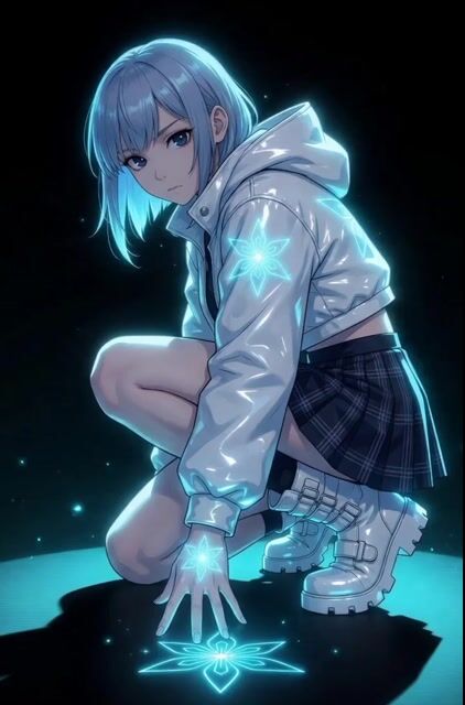 Futuristic Anime Star Energy