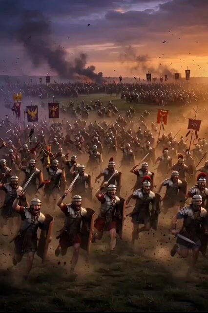 Gladiators Charging Battlefield