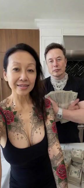 Kitchen Scene with Tattoos and Money