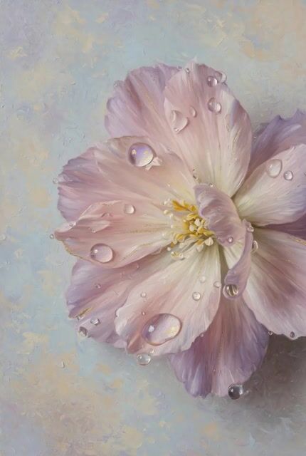 Pastel Flower Oil Painting