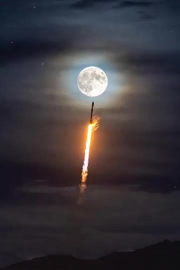 Rocket Launching to Moon Video