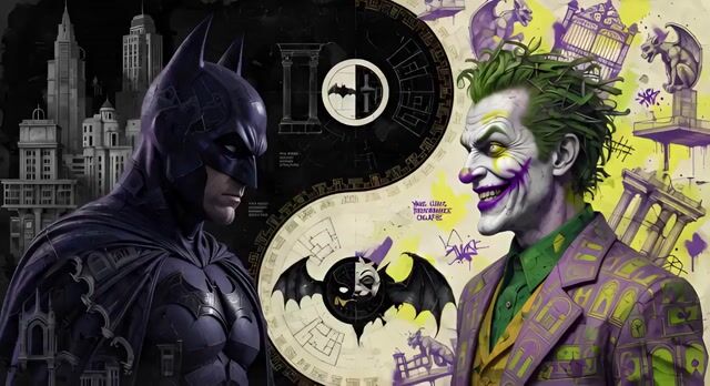 Batman and Joker Yin-Yang Video