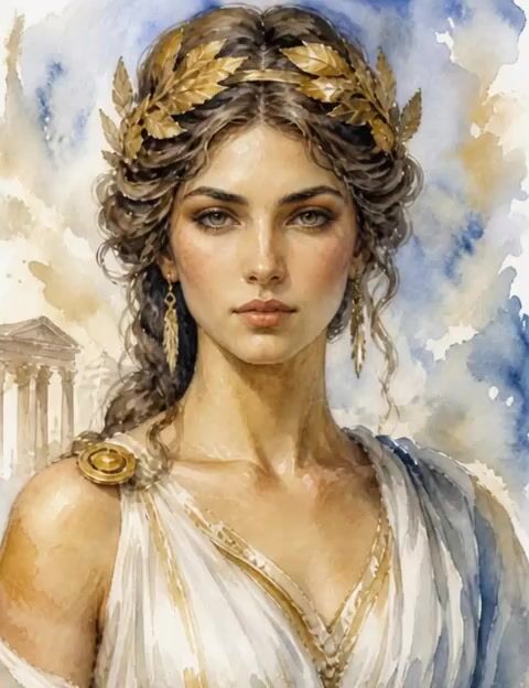 Greek goddess watching Starship V3 launch