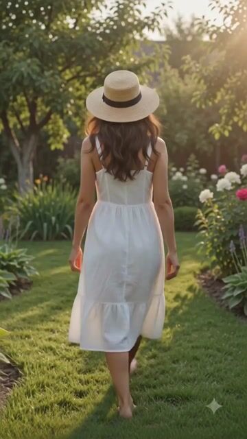 Cinematic Golden Hour Garden Walk